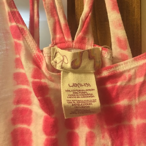 Pink Tie Dye Tank with Back Detail - Picture 4 of 4