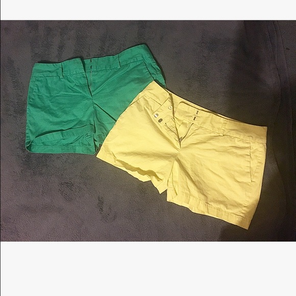 Yellow & Green pairs of shorts - Picture 1 of 4