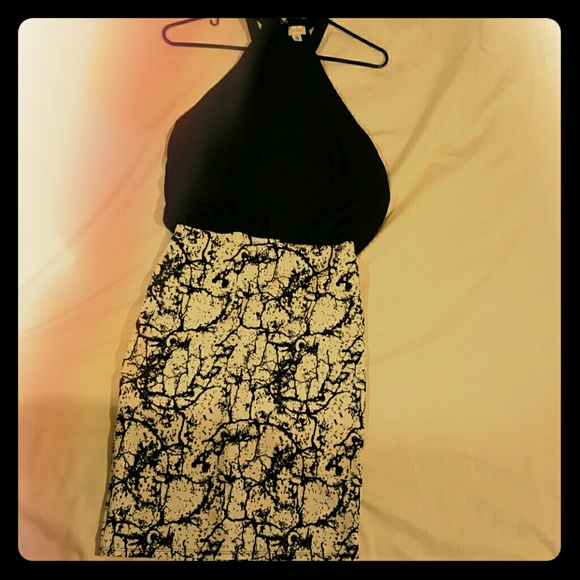 Black and white halter dress pixley stitch fix