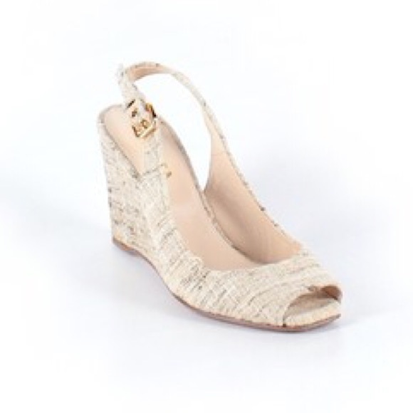 Authentic PRADA Linen Wedges 👡