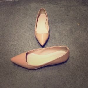 J.Crew patent leather beige flats
