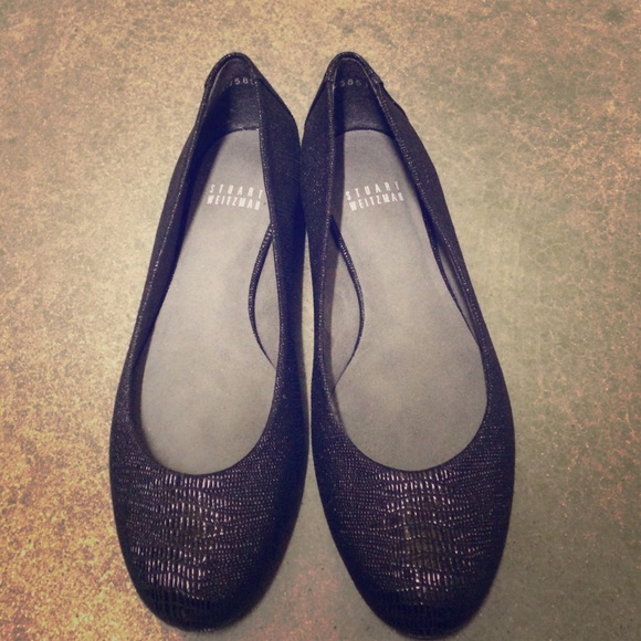 Designer alligator skin ballet flats
