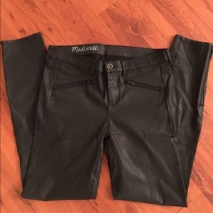 Madewell Black Wax Skinny Motos