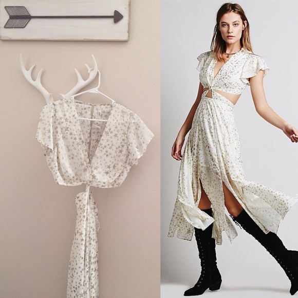 NWOT Size 8 FP Star Foil Midi