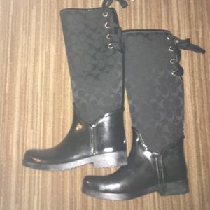 Coach rain boots size 8