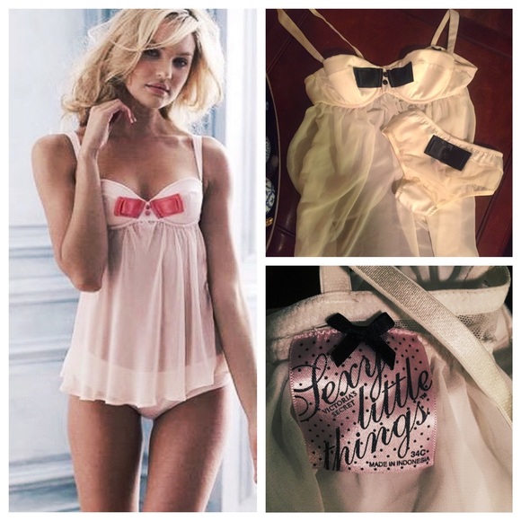 Victoria's Secret Other - Victoria's Secret Tuxedo Babydoll & Panties 34C Sm