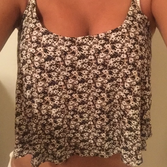 Pacsun floral cropped tank top - Picture 1 of 1