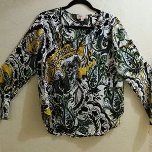 Philosophy colorful blouse shirt Large