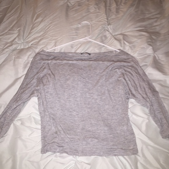 Grey loose crop top