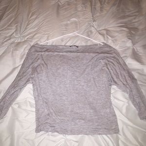 Grey loose crop top