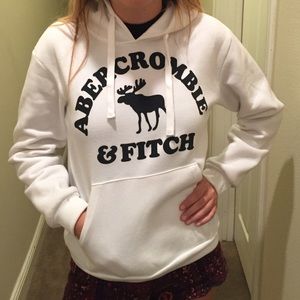 Abercrombie and Fitch white hoodie