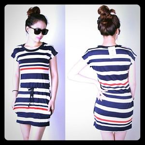 Women Striped Slim Elastic Casual Dress