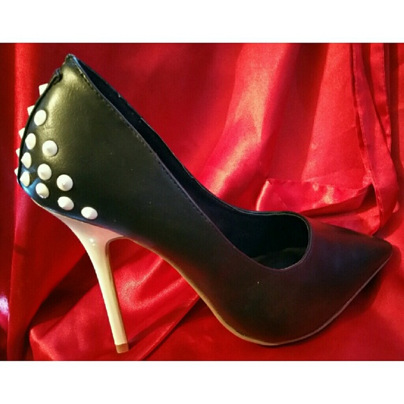 Studded Black Pumps