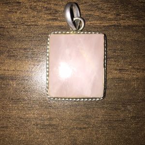 Rose Quartz Sterling Silver Pendant