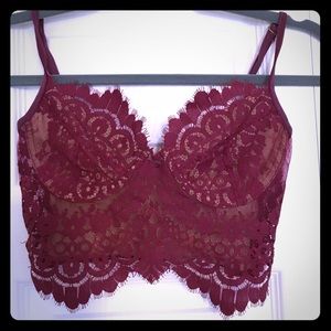 For Love and Lemons Skivies XS red burgundy