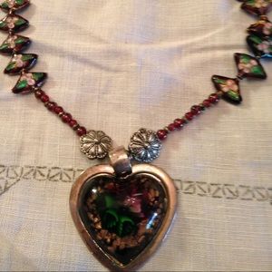 Beautiful heart charm handmade necklace