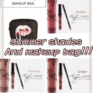 Kylie maliboo kristen ginger lip kits &makeup bag