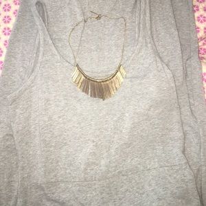 Gap grey maxi dress with slit