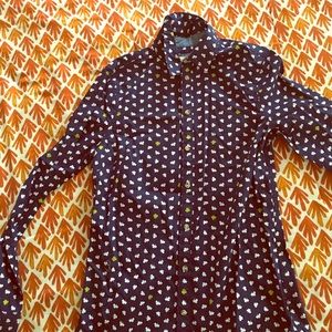 Clover pattern button down shirt
