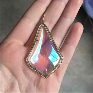 ONE clear iridescent Alexandria earring