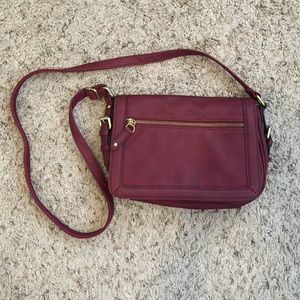Burgundy crossbody purse