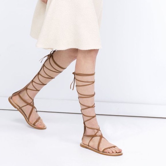 Solid Lace Up Sandals