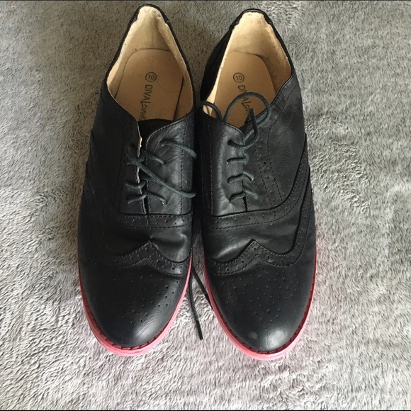 💞Black & Pink Oxford Shoes💞