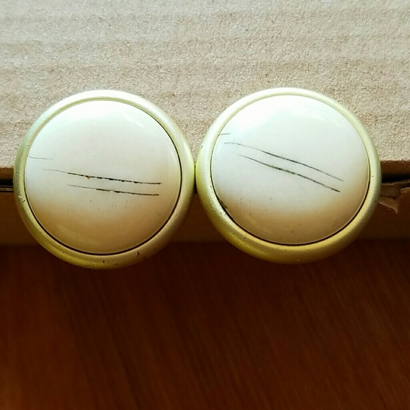Vintage Button Post Earrings