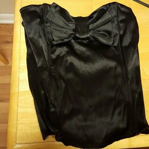Corset strapless top with bow