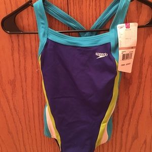Speedo one piece swimsuit.