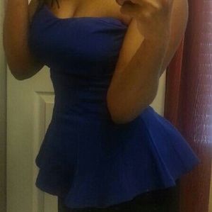 Strapless Peplum Top