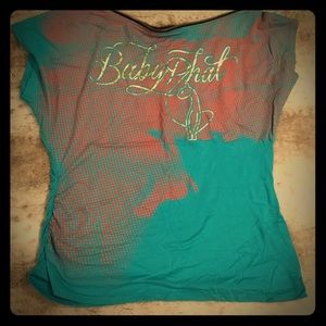 Baby Phat zippered shoulder top