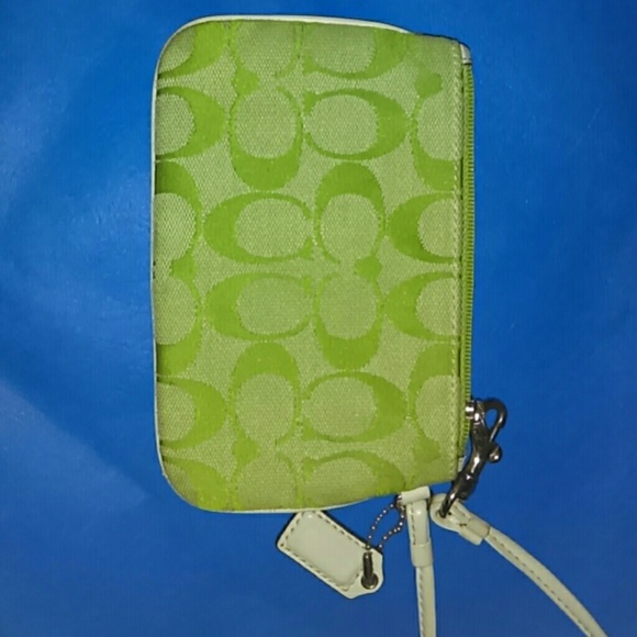 Green coach wristlet