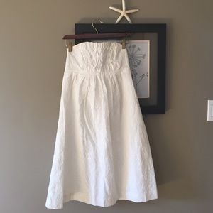 Lily Pulitzer white strapless embroidered sundress