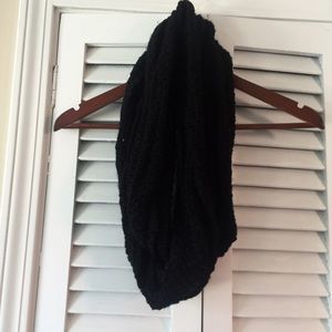 black knit scarf