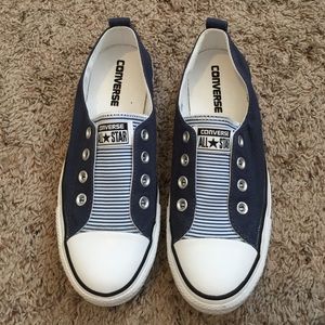 Slip on blue Converse