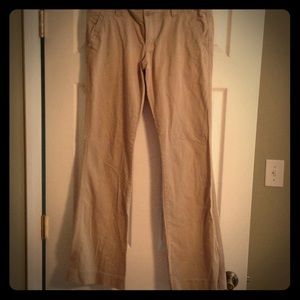 Khaki boot cut pants