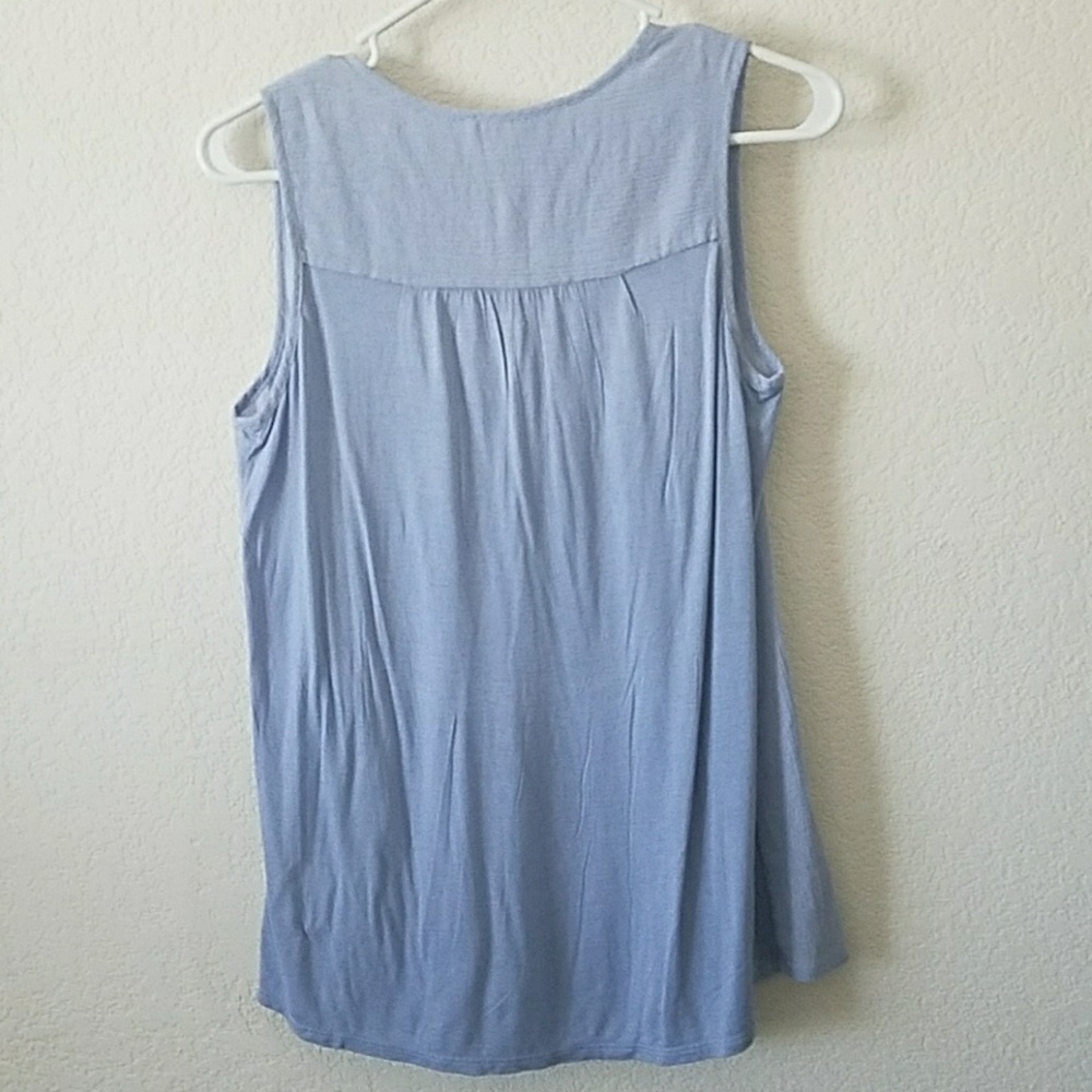 NEW baby blue knit tank - Picture 8 of 9