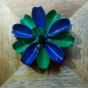 Vintage blue and green pin