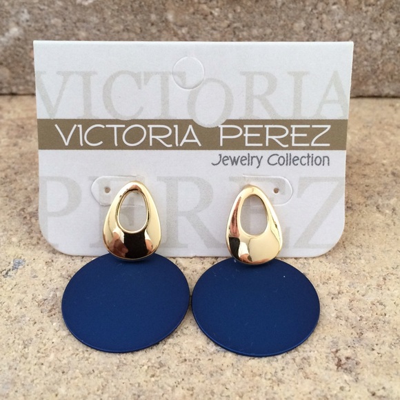 Earrings | Gold & Blue | Modern Design