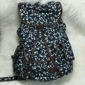 Levi's Floral and Faux Leather Drawstring Backpack