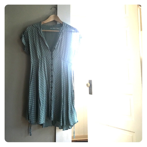 Size small blue with white polka dots dress