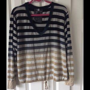 Young Fabulous and Broke sweater with chiffon back