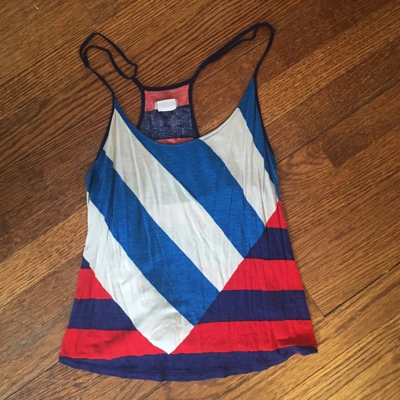 Red, white and blue color block