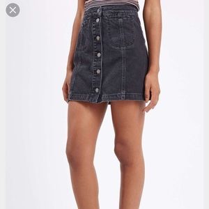 TOPSHOP MOTO A-LINE BUTTON UP MINI US 4