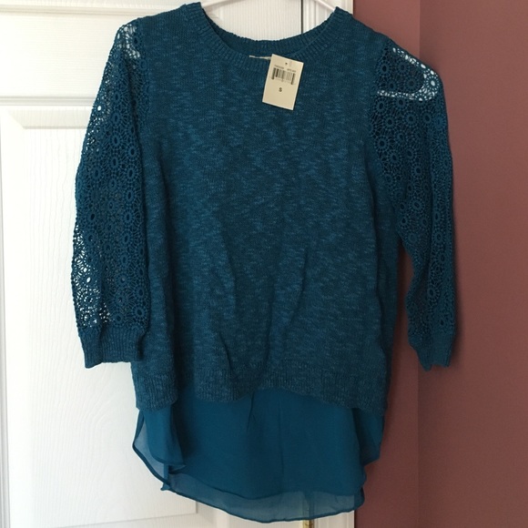 Dark blue knitted sweater