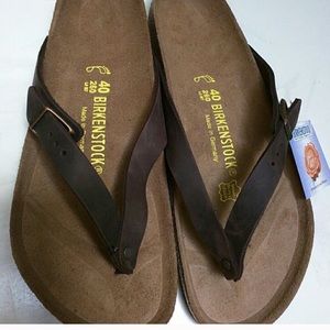 Birkenstock sandals, in box.
