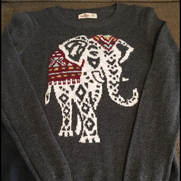 Gray Elephant Sweater Hollister