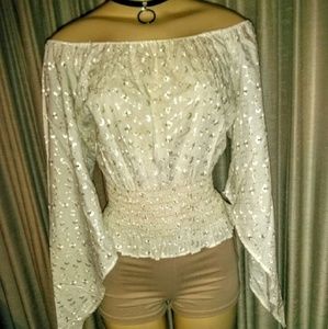 Boho Off Shoulder Bell Sleeve Top