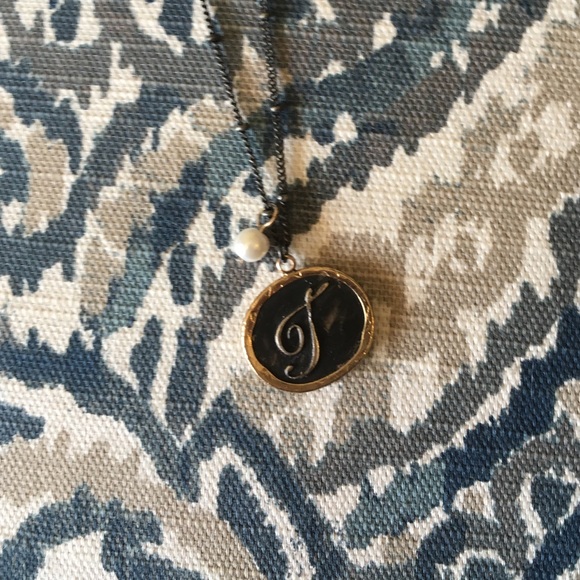 Rustic Necklace hand-made initial necklace